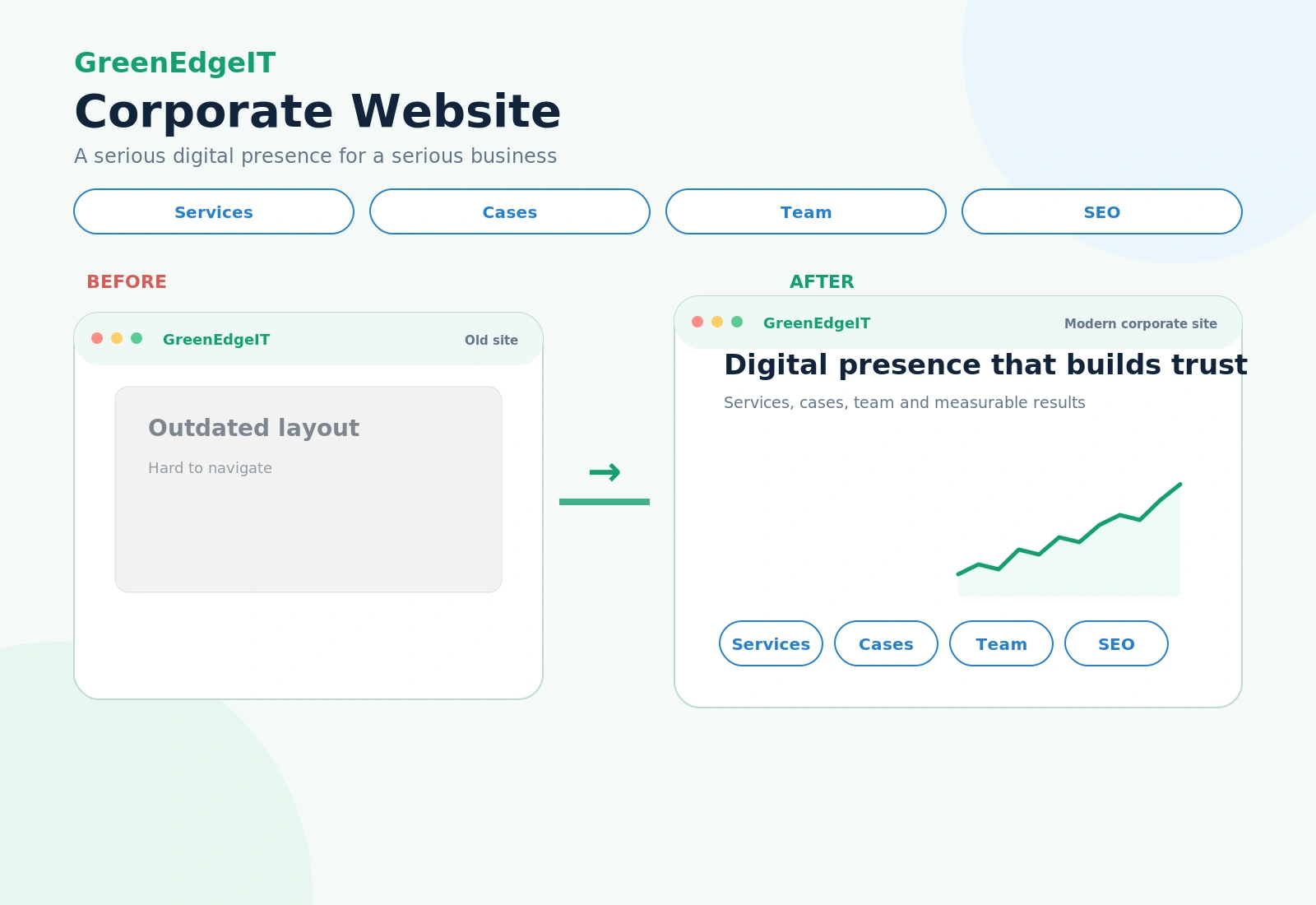 Corporate website infographic
