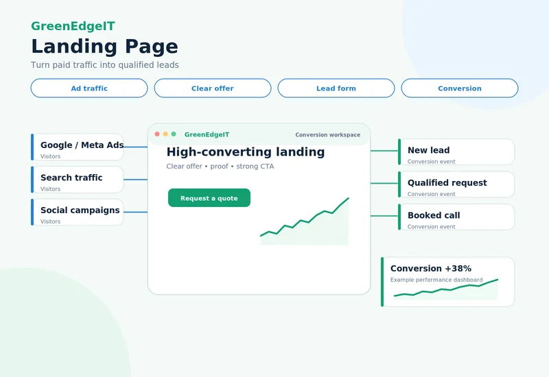 Landing page visual