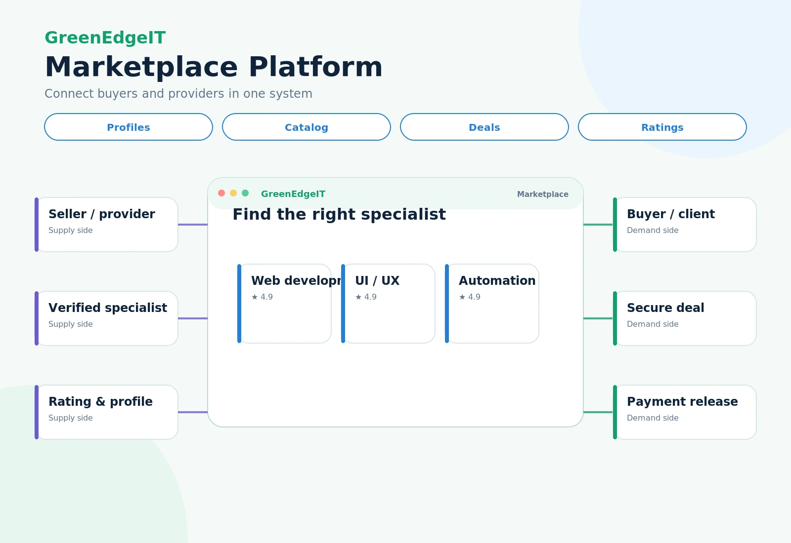 Marketplace / platform infographic