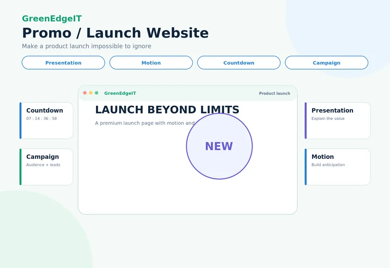 Promo / launch website visual
