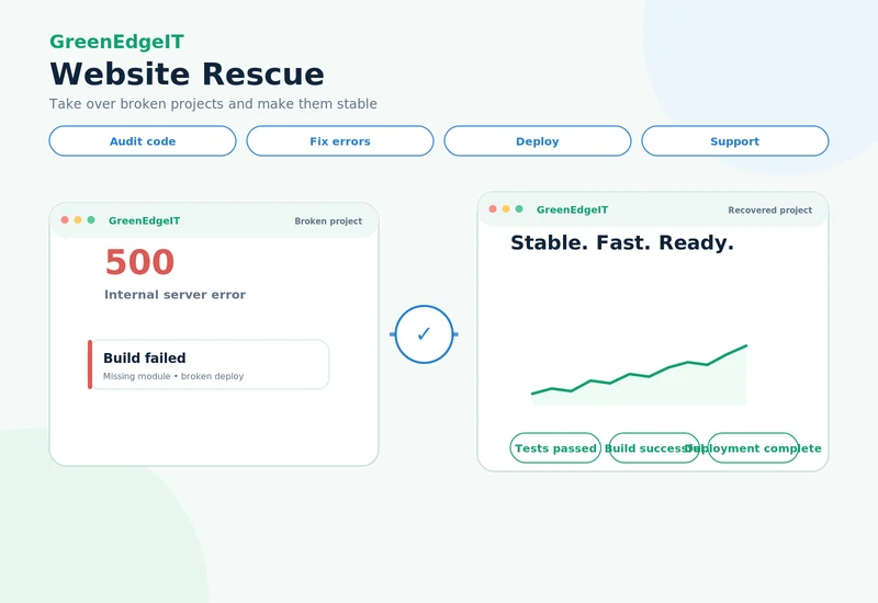 Website rescue & takeover visual