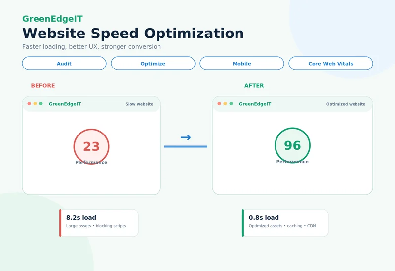 Website speed optimization visual
