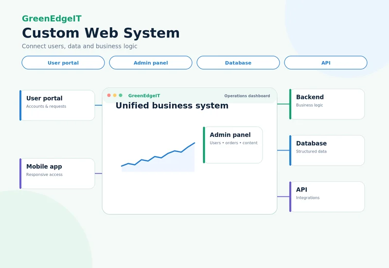 Custom web system visual