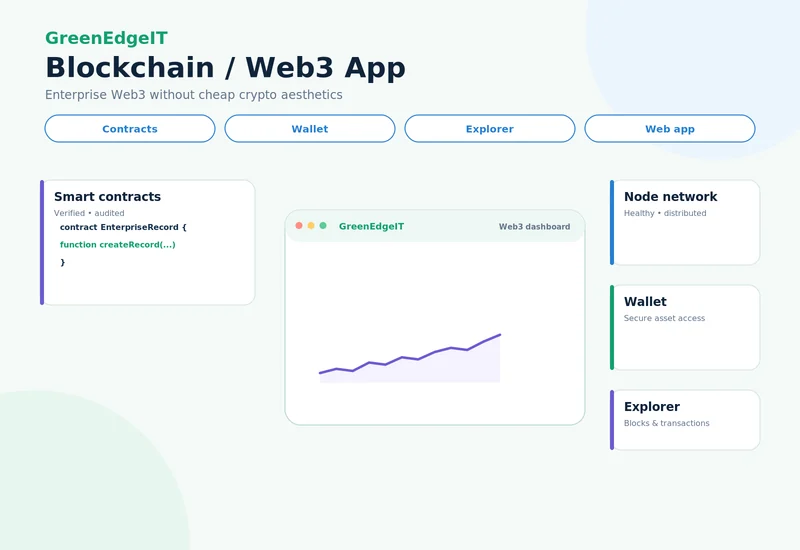 Blockchain / Web3 app visual